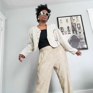 Vintage European Cropped Blazer, L